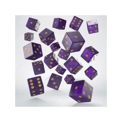 Q Workshop - PACK DE D6 - VIOLET SCINTILLANT & OR