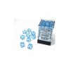 12MM D6 ICICLE/LIGHT BLUE LUMINARY DICE BLOCK (36 Dés)