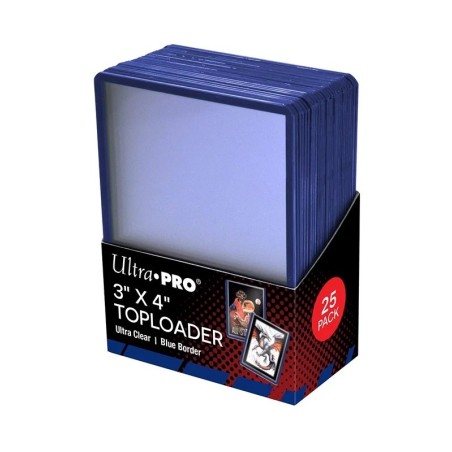 Ultra Pro 7,6 x 10,2 cm Bordure Bleue Toploader
