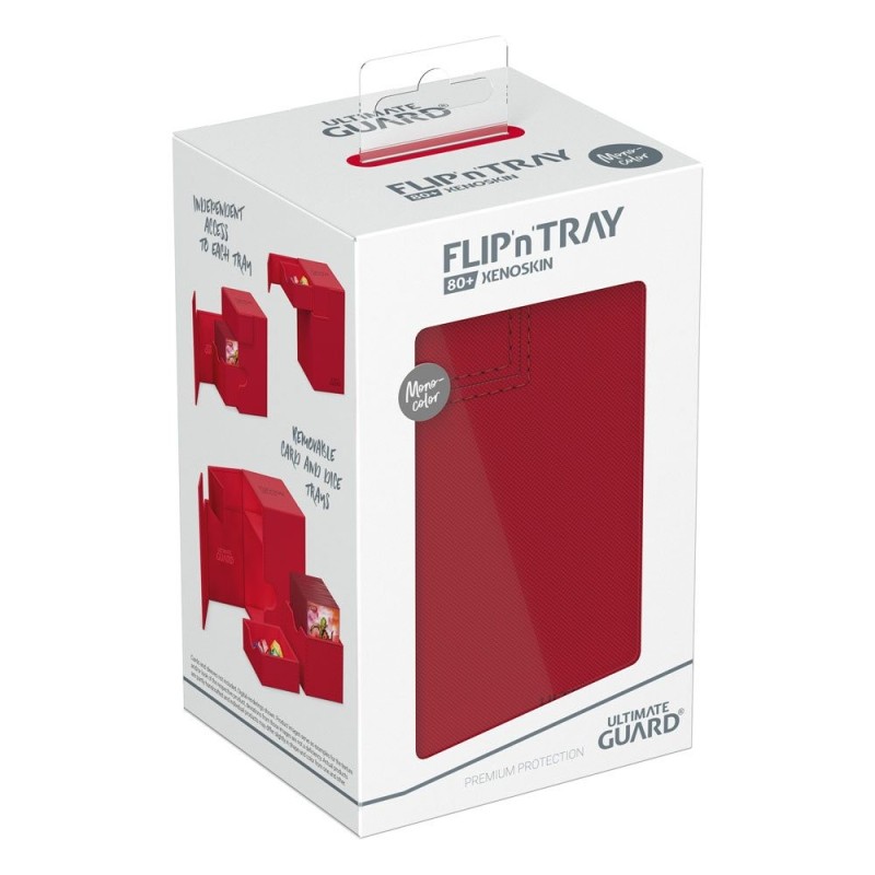 Ultimate Guard  Flip'n'Tray 80+ Xenoskin - Red