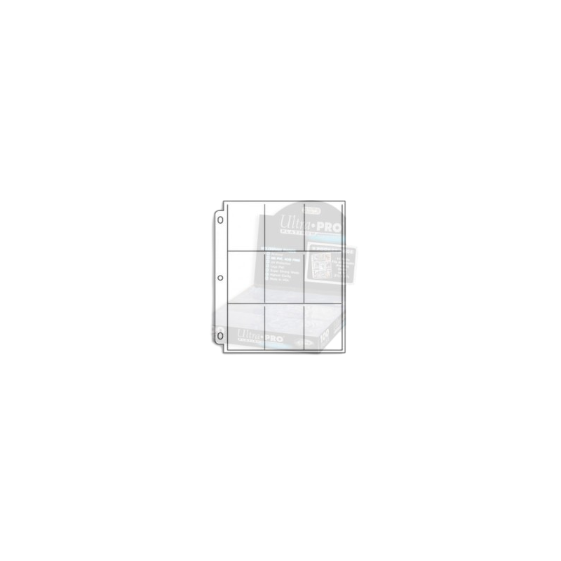 1x Ultra Pro Silver Nine Pocket Page