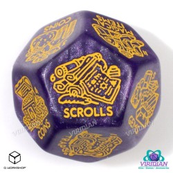 Viridian Jumbo dé Treasure Generator Die D12 Shimmering Purple
