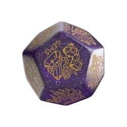 Viridian Jumbo dé Treasure Generator Die D12 Shimmering Purple