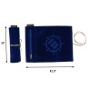 Roll on a Scroll Dice Case and 7pc Acrylic Dice Set: bleu