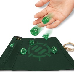 Roll on a Scroll Dice Case and 7pc Acrylic Dice Set: vert
