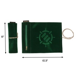 Roll on a Scroll Dice Case and 7pc Acrylic Dice Set: vert