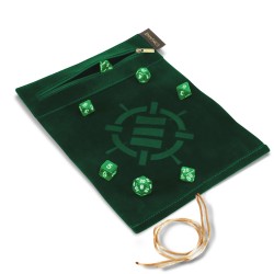 Roll on a Scroll Dice Case and 7pc Acrylic Dice Set: vert