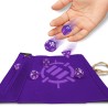 Roll on a Scroll Dice Case and 7pc Acrylic Dice Set: violet