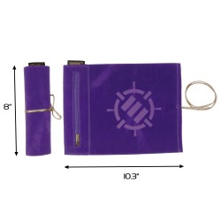 Roll on a Scroll Dice Case and 7pc Acrylic Dice Set: violet