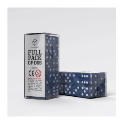 Q Workshop - PACK DE D6 - COBALT & BLANC