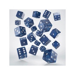 Q Workshop - PACK DE D6 - COBALT & BLANC