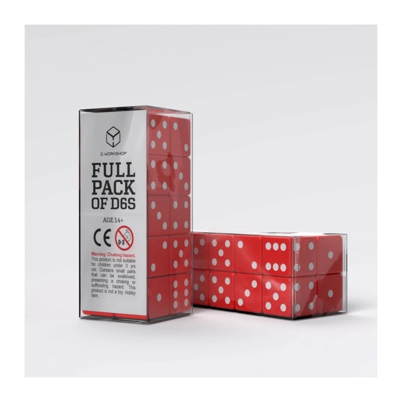 Q Workshop - PACK DE D6 - ROUGE & BLANC