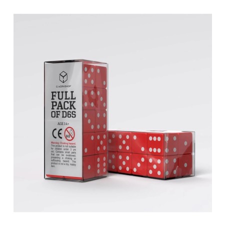 Q Workshop - PACK DE D6 - ROUGE & BLANC